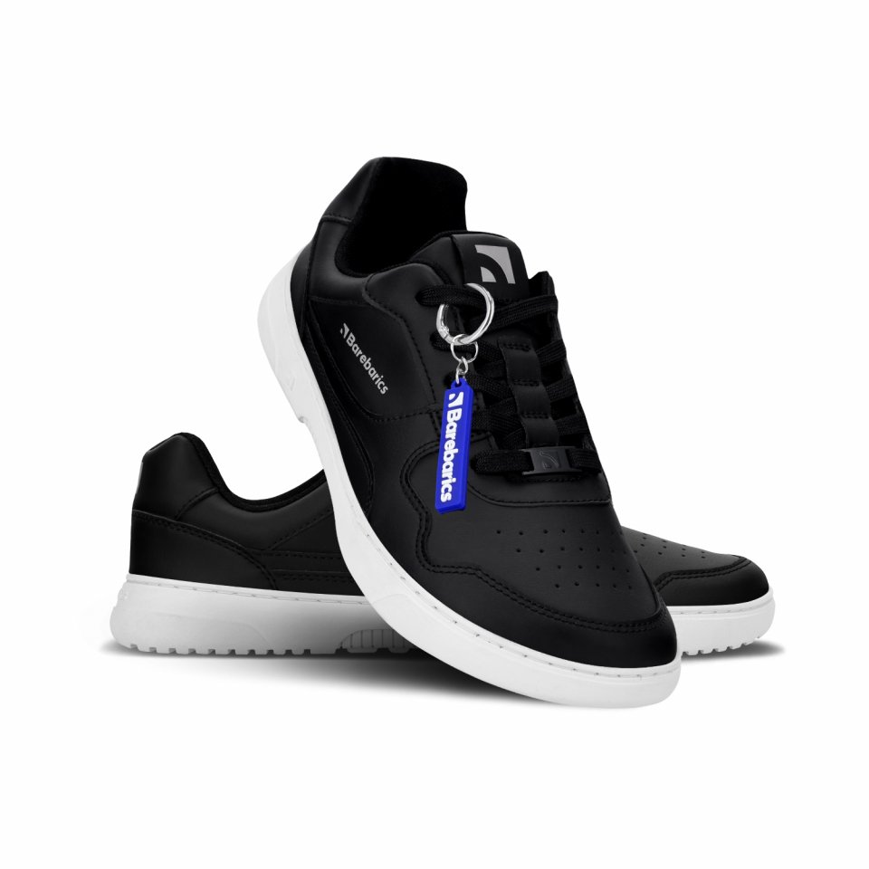 Barefoot Sneakers Barebarics Zing - Black & White - Leather