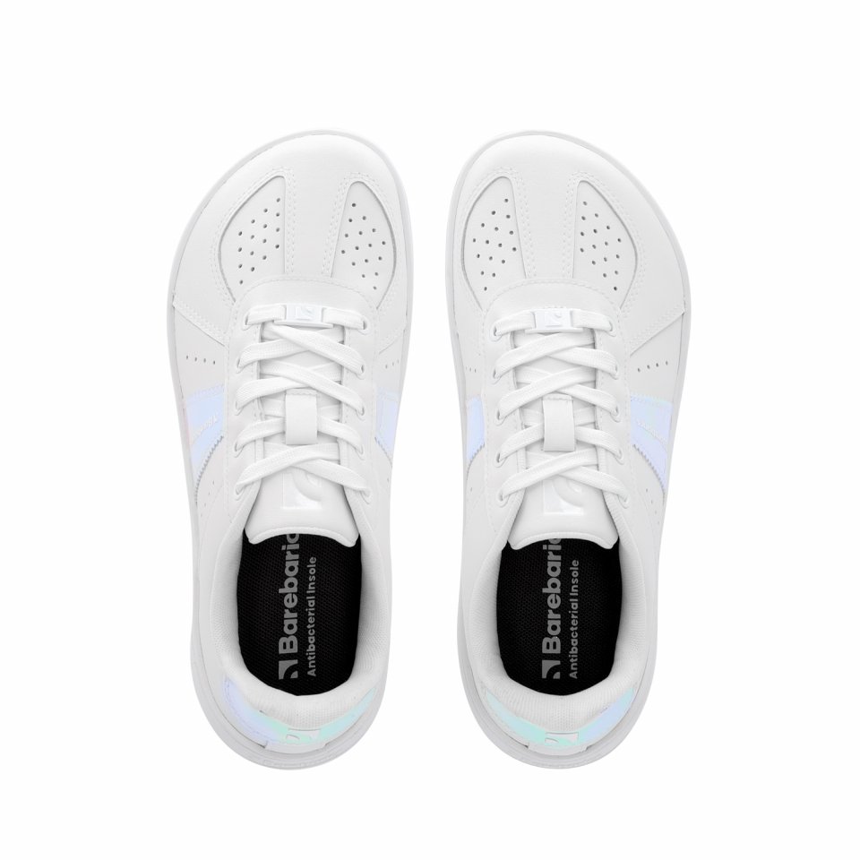 Barefoot Sneakers Barebarics Icara - White & Pastel Iridescent