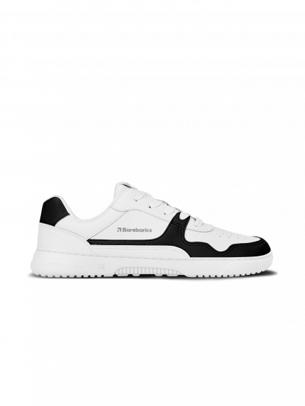 Barefoot Sneakers Barebarics Zing - White & Black - Leather