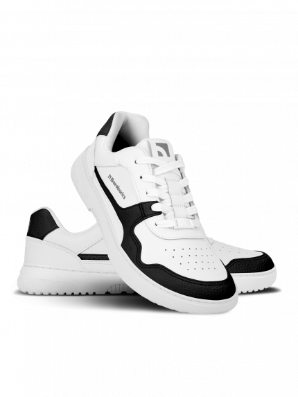 Barefoot Sneakers Barebarics Zing - White & Black - Leather