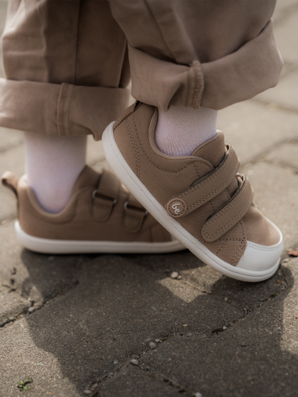 Detské barefoot tenisky Be Lenka Canvi Kids - Light Brown