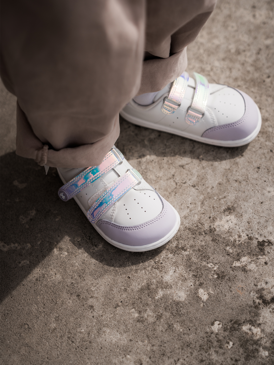 Kinder Barfuß Sneakers Be Lenka Energise Kids - White & Iridescent