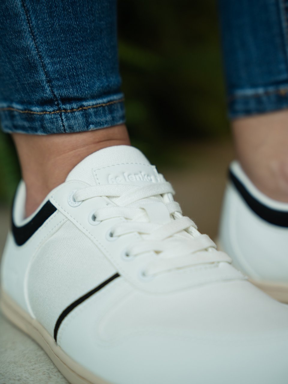 Barefoot Sneakers - Be Lenka Echo - White & Black Vegan