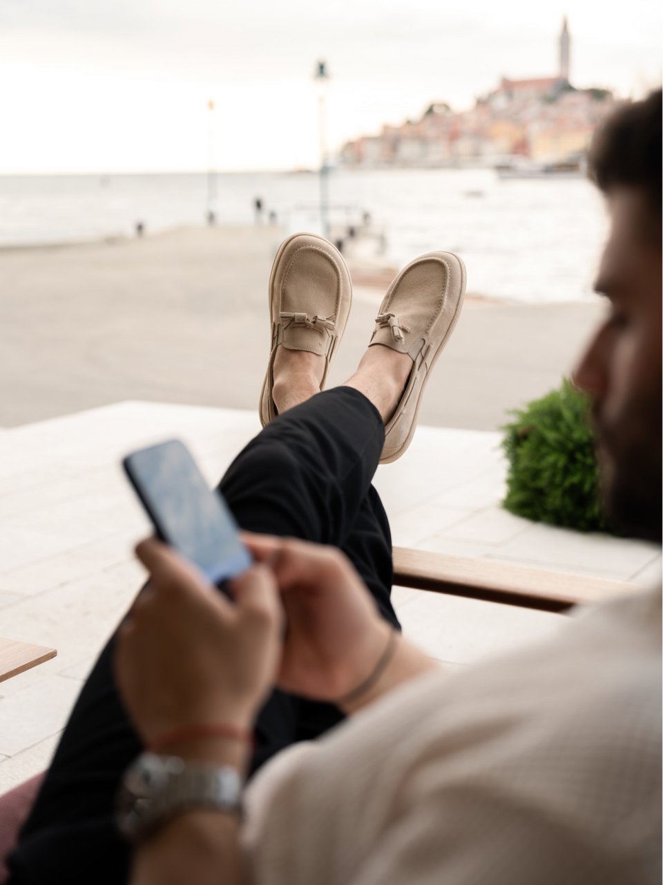 Barefoot mokasíny Be Lenka Portsiders - Beige