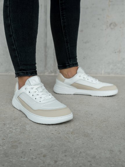 Barefoot tenisky Barebarics Vaporo - White & Beige