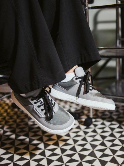 Barefoot tenisky Barebarics Bravo - Grey & White