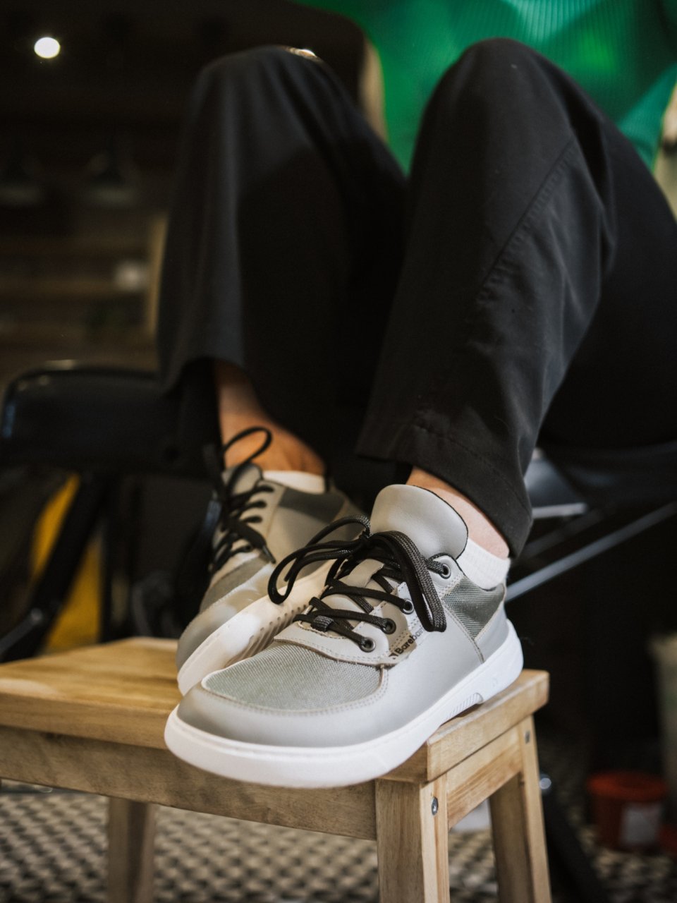 Barefoot tenisky Barebarics Bravo - Grey & White