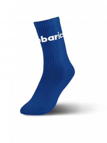 Barebarics - Barefoot Ponožky - Crew - Cobalt Blue - Big logo