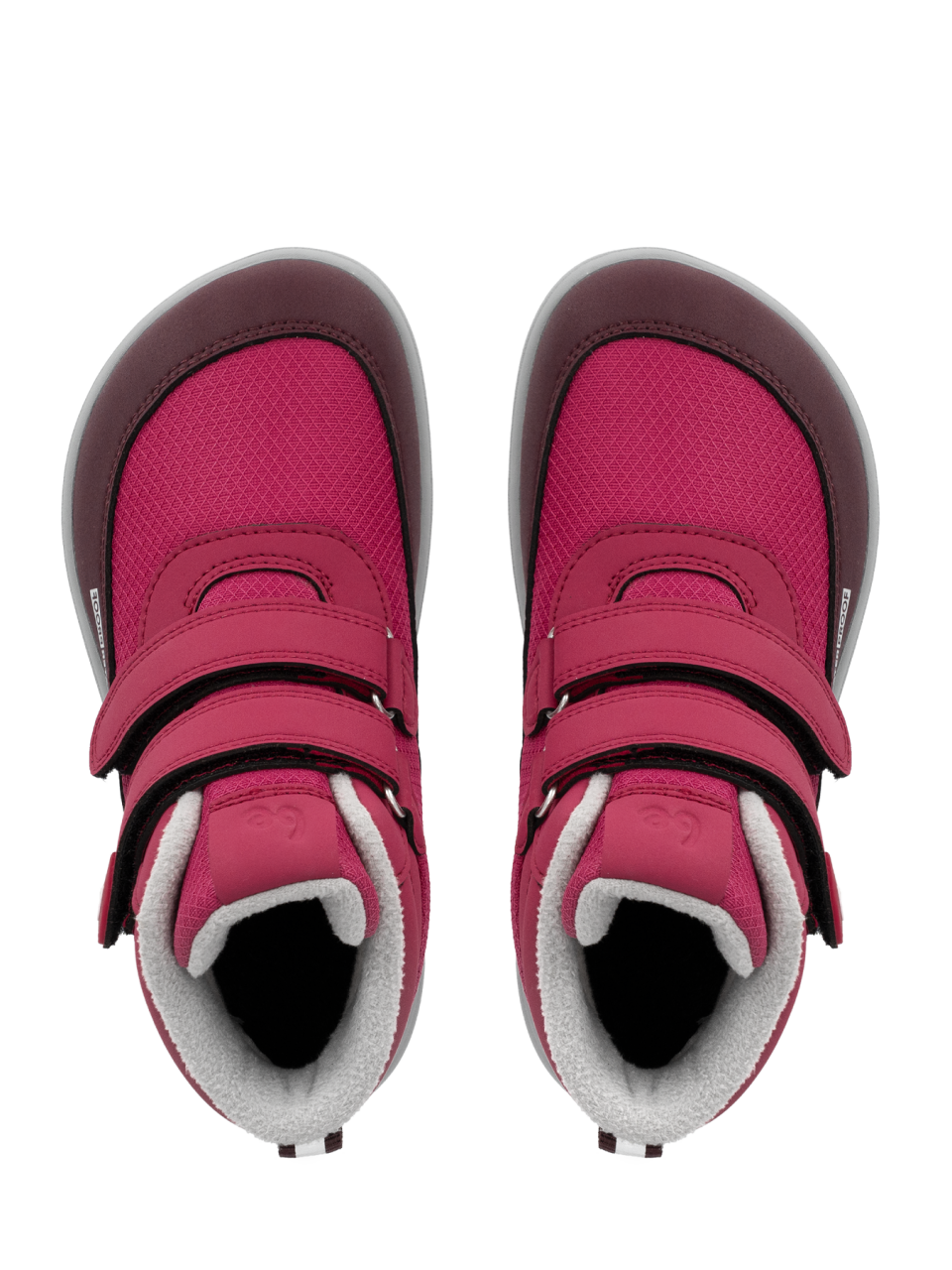 Detské zimné barefoot topánky Be Lenka Zippu Junior - Berry & Grey