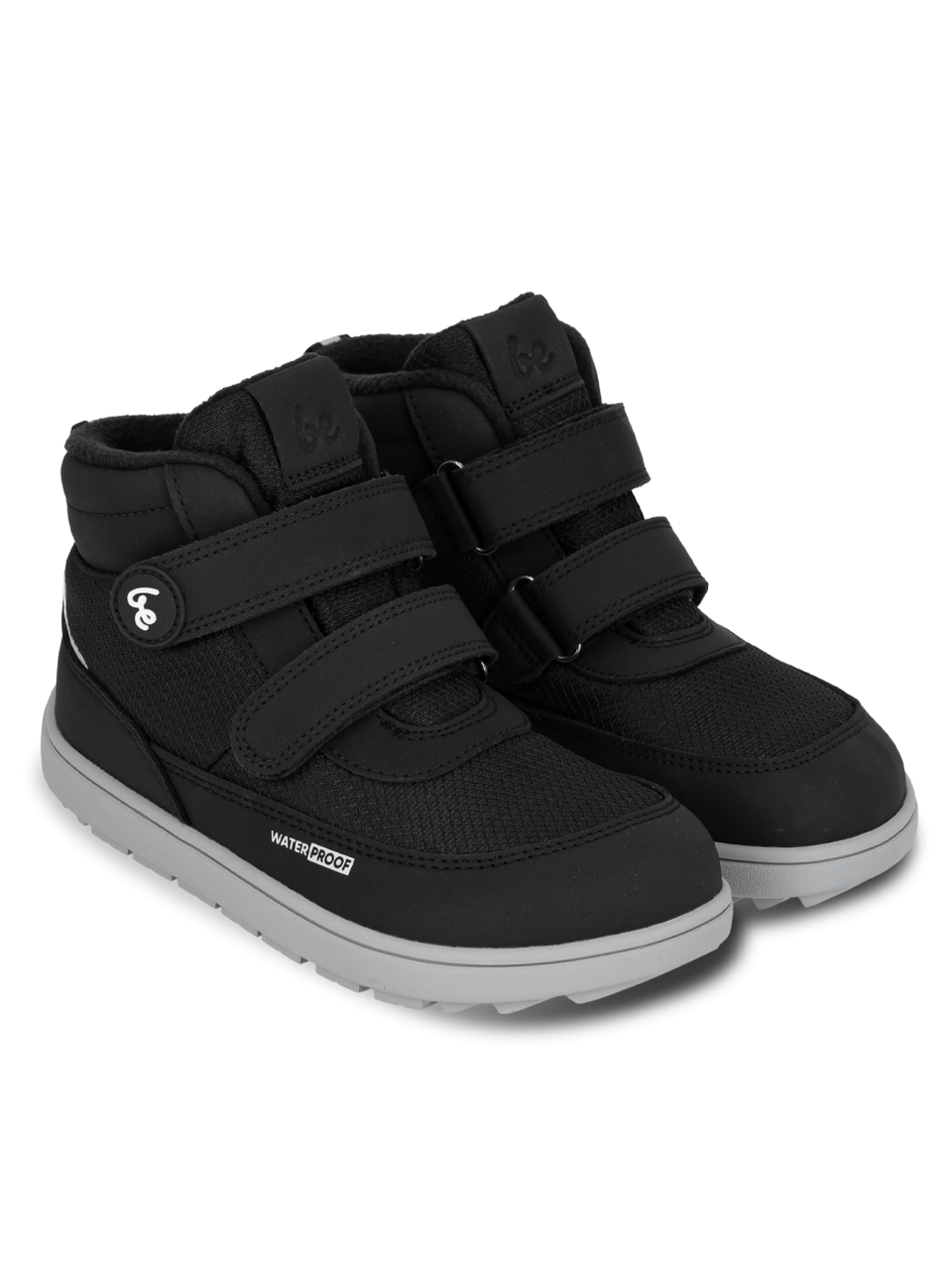 Detské zimné barefoot topánky Be Lenka Zippu Kids - Black & Grey