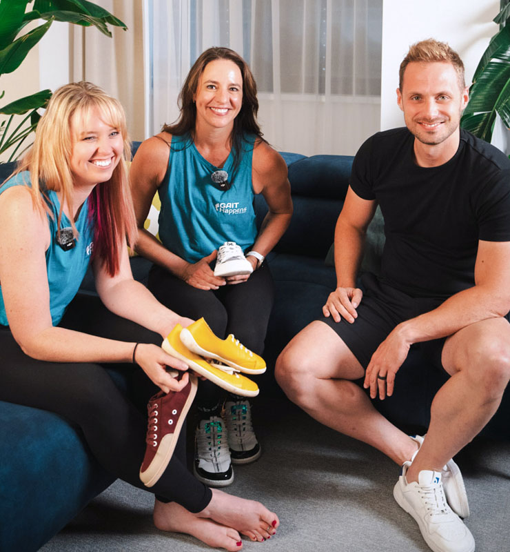 Dr. Courtney Conley with the Gait Happens team and Juraj Fehervari
